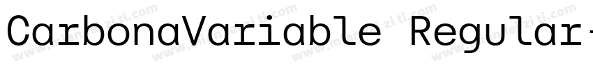 CarbonaVariable Regular字体转换